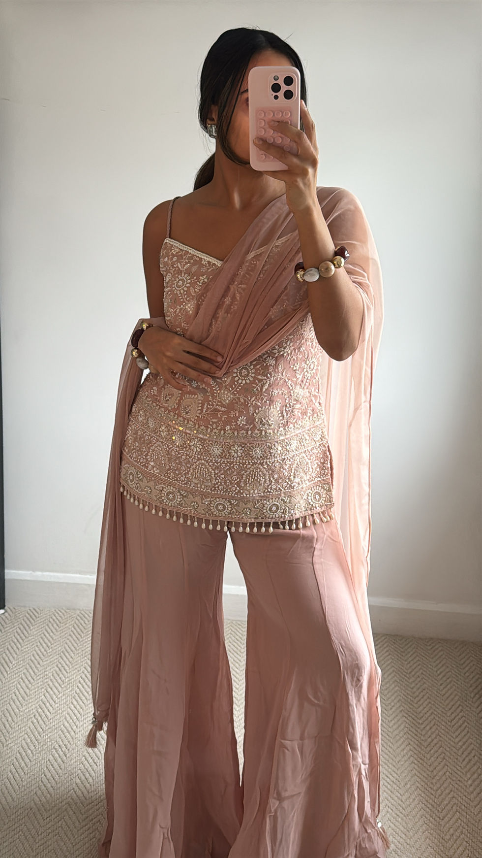 Thumbnail: Pink Beaded Sharara