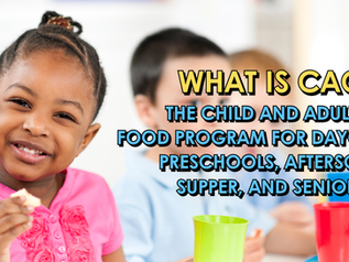 A happy preschool girl enjoys her CACFP snack