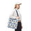 Thumbnail: Blue Chickens & Veggies Tote Bag | Farm Fresh Pattern Tote Bag