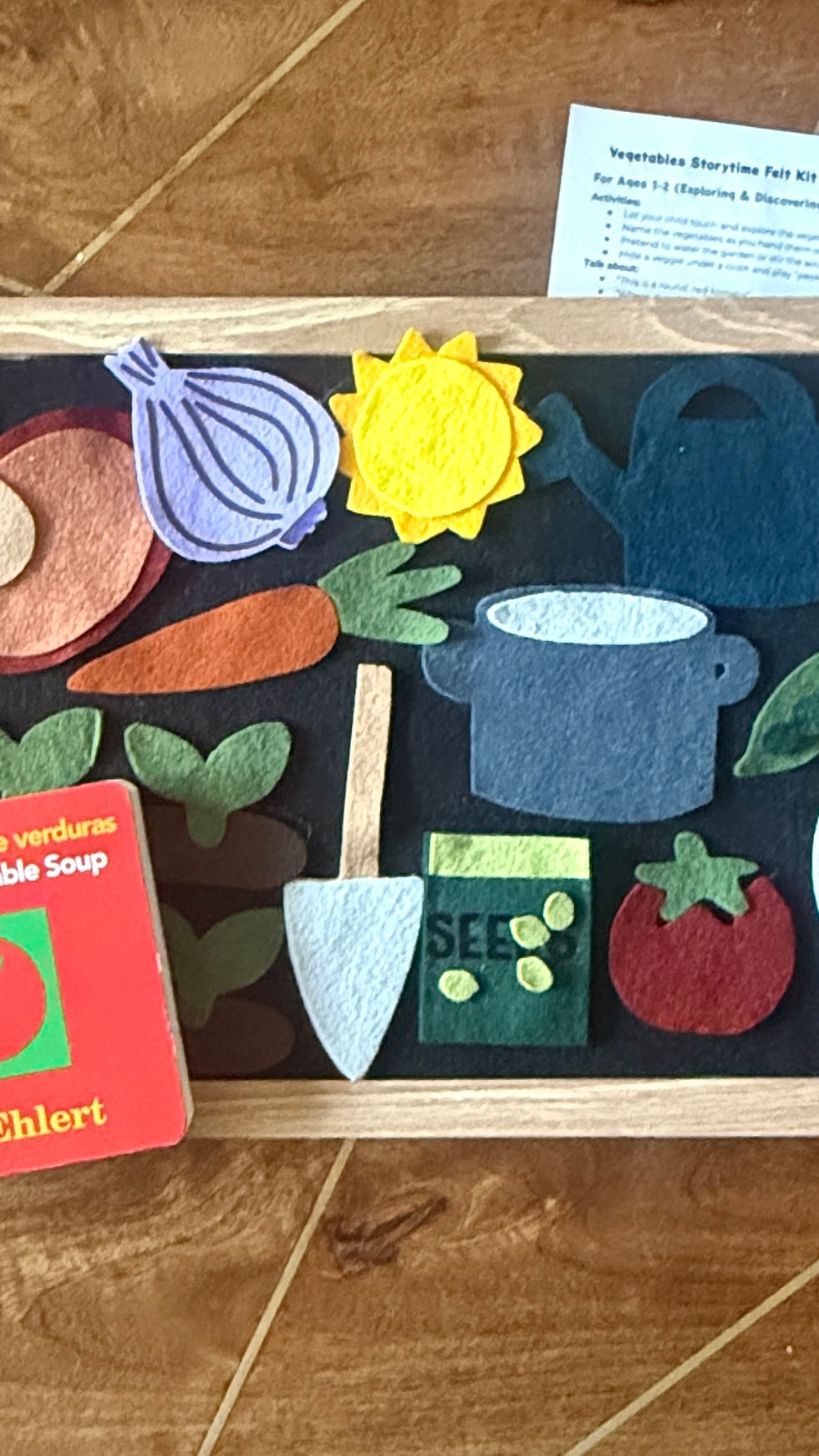 Vegetables Felt Story Kit | Inspired by "Growing Vegetable Soup" | Bilingual