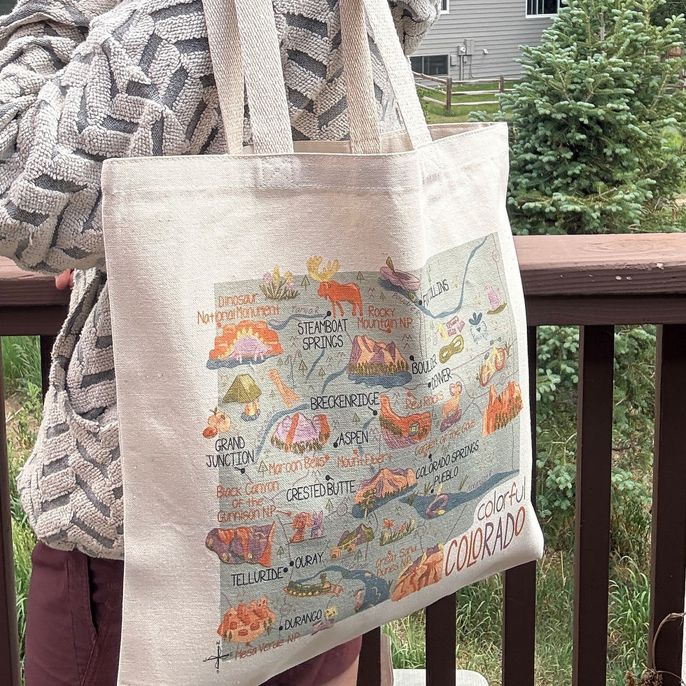 Thumbnail: Colorado Map | Tote Bags