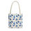 Thumbnail: Blue Chickens & Veggies Tote Bag | Farm Fresh Pattern Tote Bag