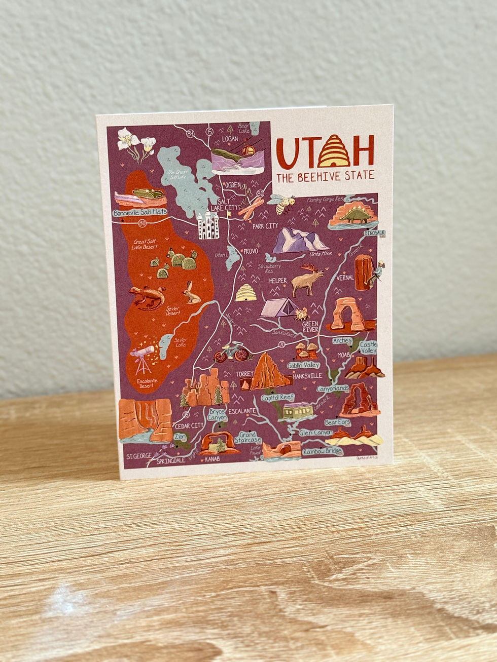 Thumbnail: Utah Map | Greeting Card