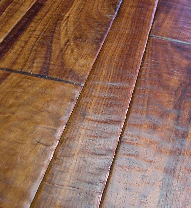 Sculpted Walnut Flooring