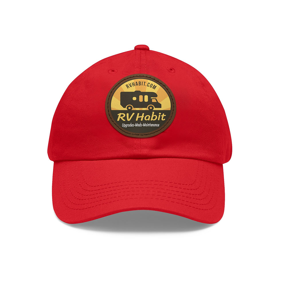 Thumbnail: RV Habit Logo Hat with Leather Patch (Round)