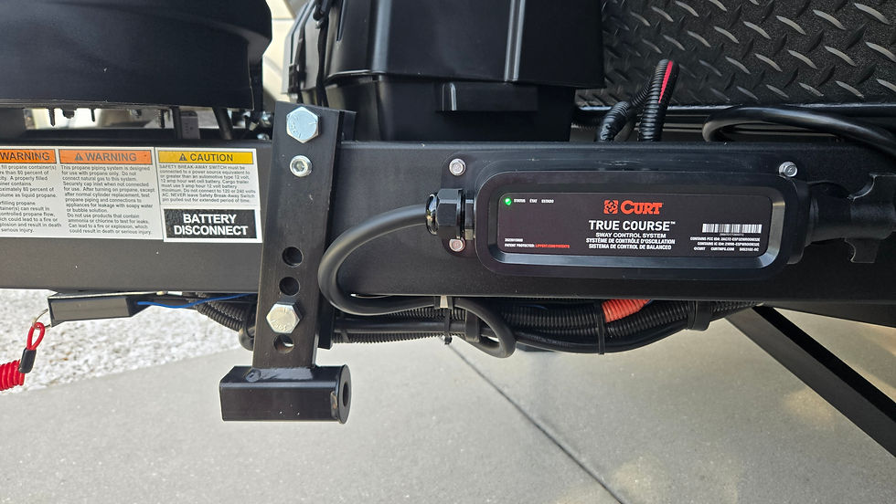 Curt True Course Installed on Geo Pro Travel Trailer