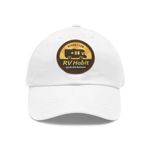 RV Habit Logo Hat with Leather Patch (Round) | RV Habit