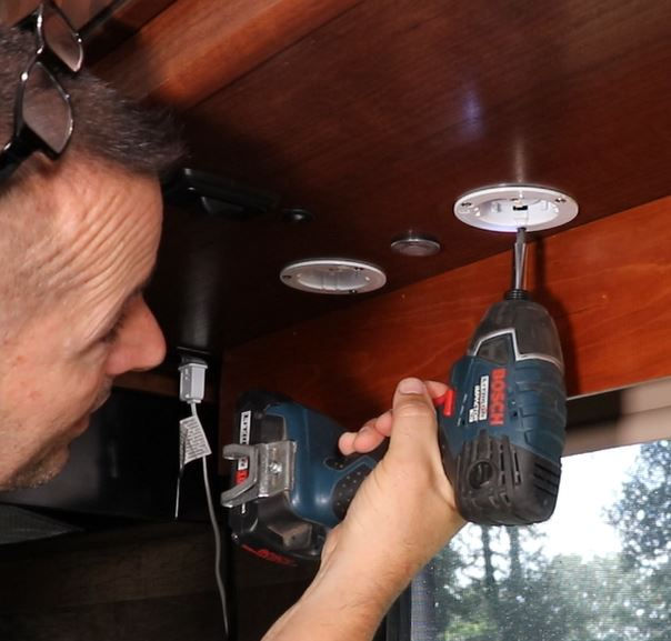 Replace And Upgrade The RV lighting With Chandelier Fixtures And 12