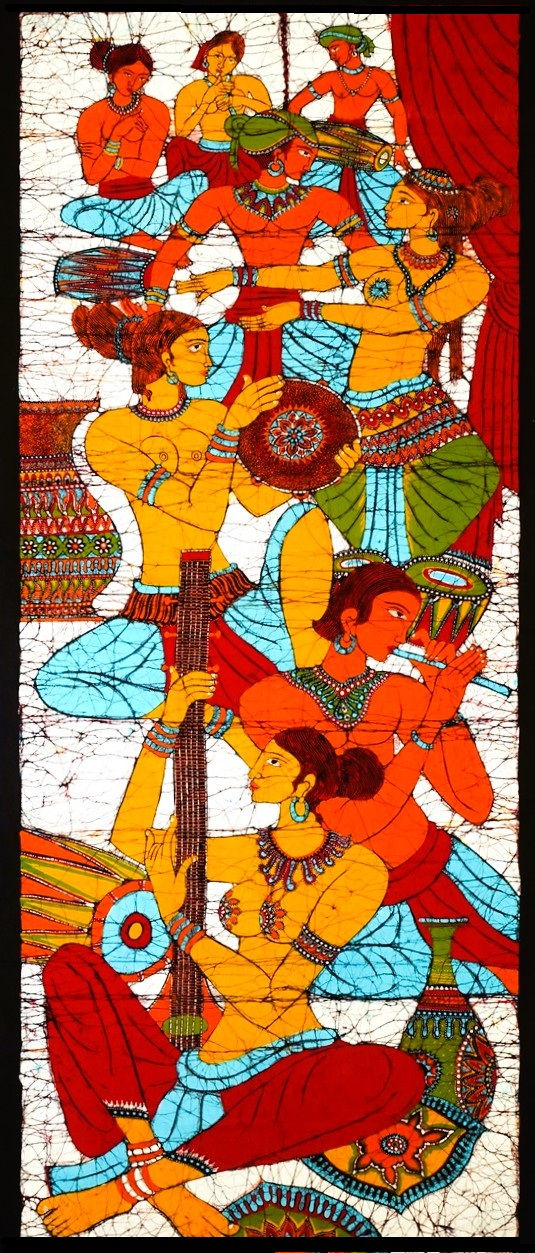 Miniaturbild: Traditionelle Musiker und Tänzer (70 × 160 cm)