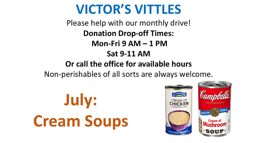 Monthly Victor's Vittles Drive July 26 CREAM SOUP.png