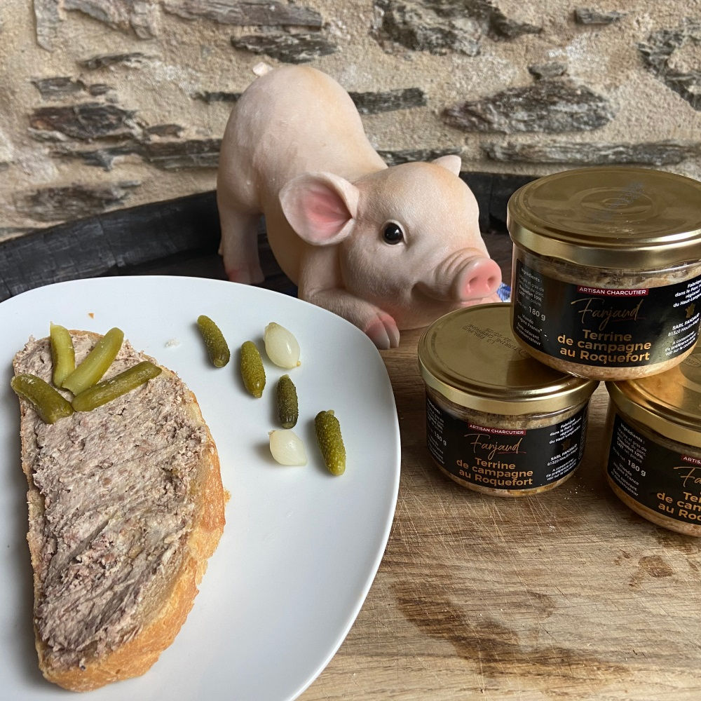 Terrine de campagne au roquefort