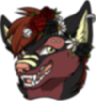Werepuppy wearing a flowercrown!