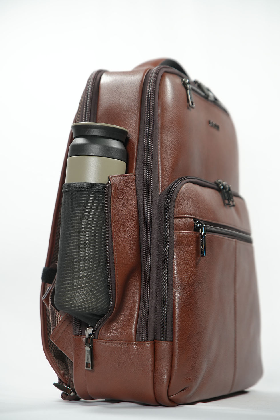 Miniatura: Mochila 100% cuero café