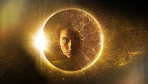 Concept artwork for trailers and teasers of Dune Part II by Warner Bros, depicting main characters with dramatic lighting and cinematic design elements to capture the film's epic tone and themes