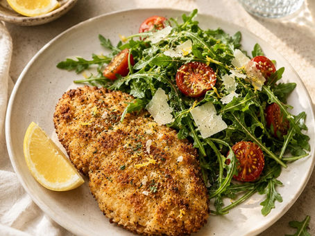 Chicken Milanese with Lemon Arugula Salad