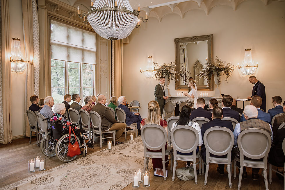 Ceremonie bruidspaar Kasteel de schaffelaar Barneveld zaal