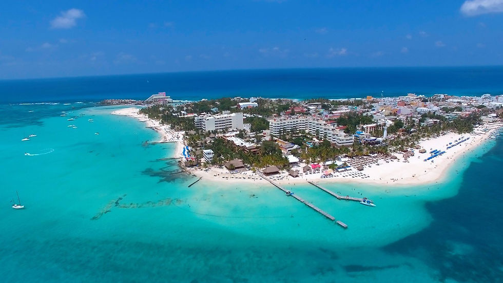 Imagen desde arriba de Isla Mujeres