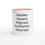 Thumbnail: White 11oz Ceramic Mug with Color Inside