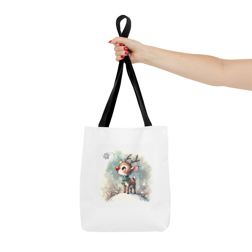 Thumbnail: Believe in the Magic of Christmas Reindeer Tote Bag