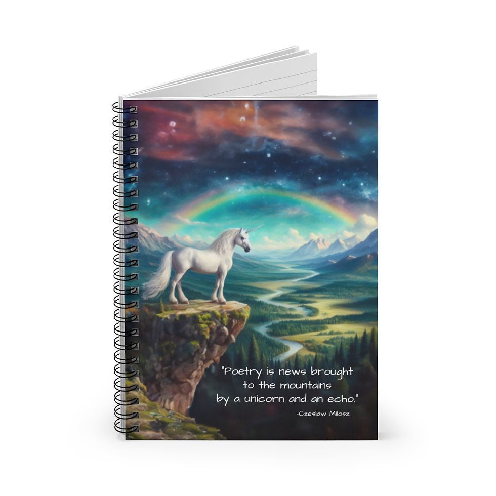 Unicorn and an Echo Spiral Notebook - Ruled Line