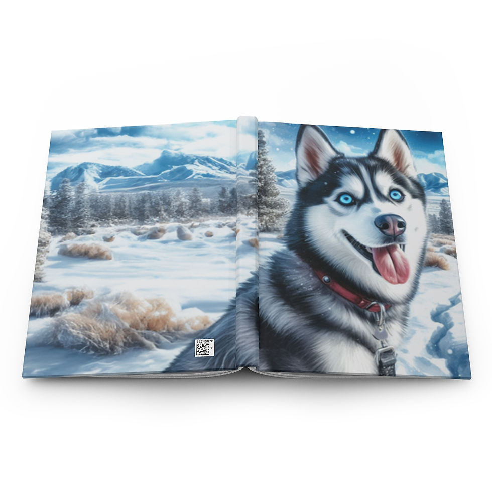 Thumbnail: Husky in the Snow Hardcover Journal 