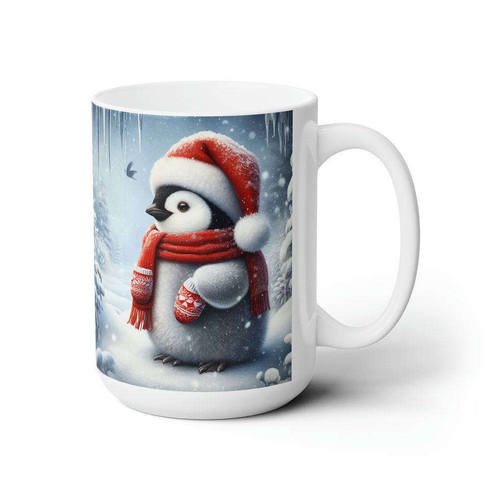 Magic of Christmas Penguin Ceramic Mug 15oz