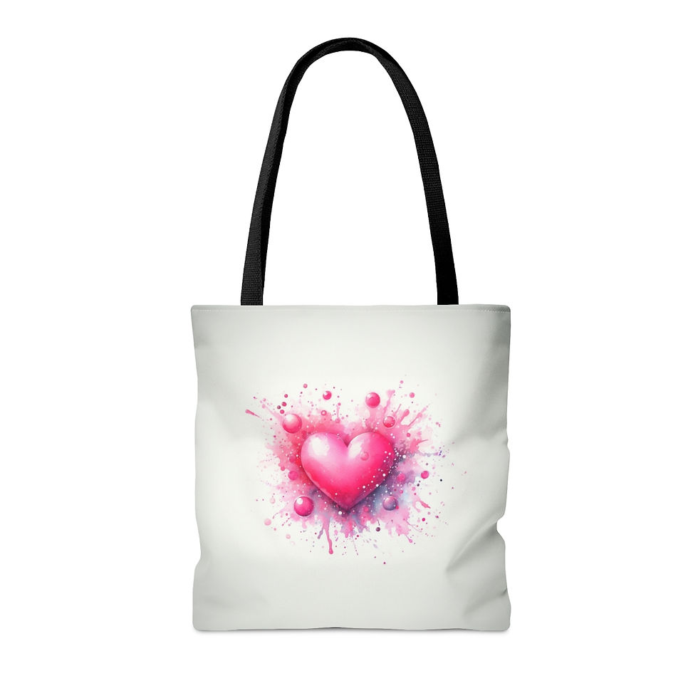 Thumbnail: Heart Watercolor Tote Bag