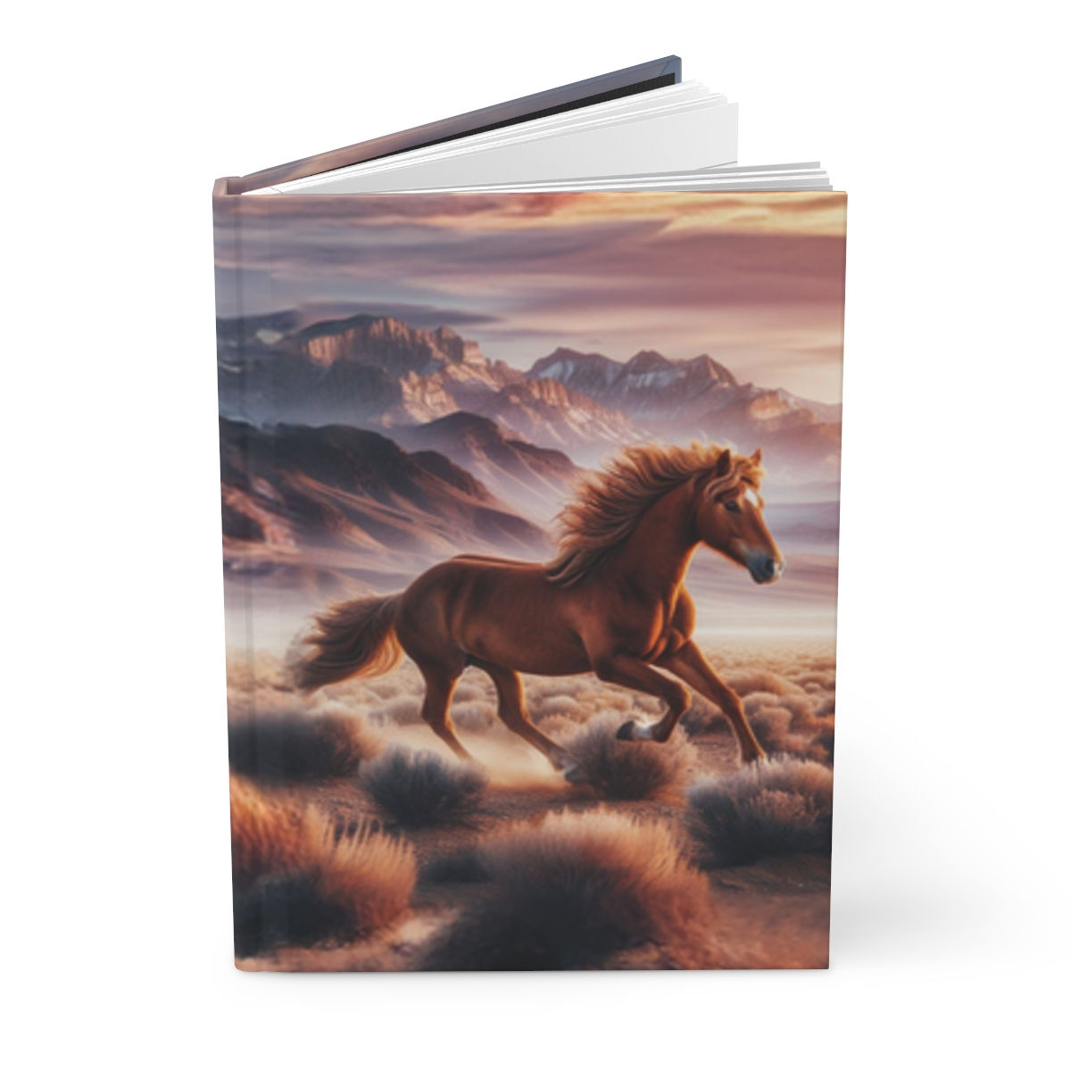 Mustang in the Desert Hardcover Journal
