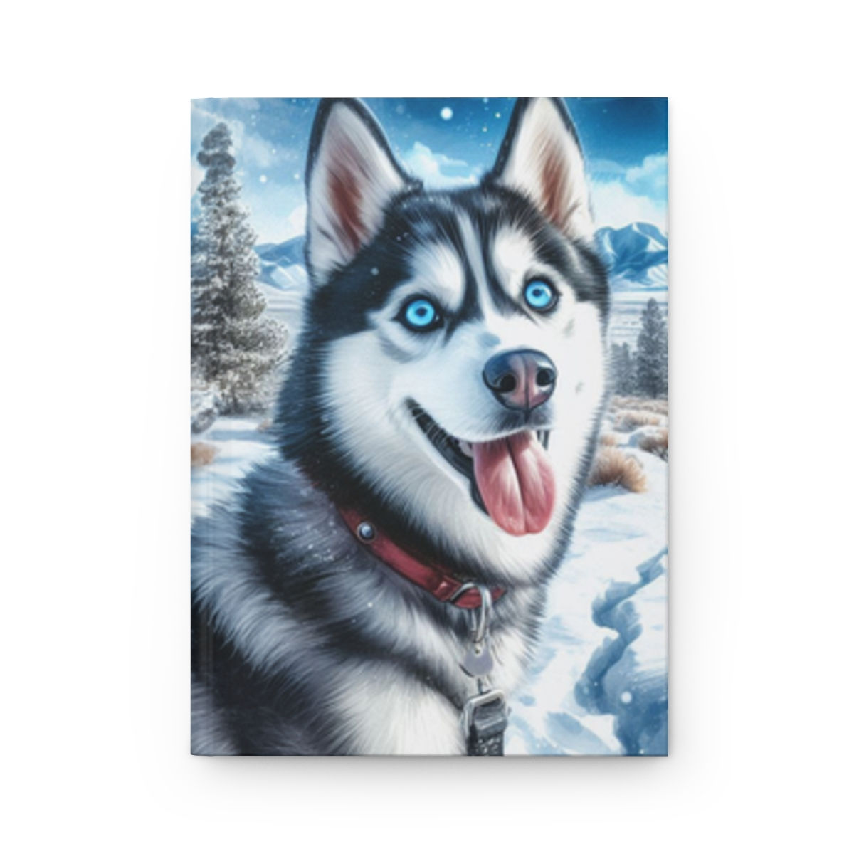 Husky in the Snow Hardcover Journal