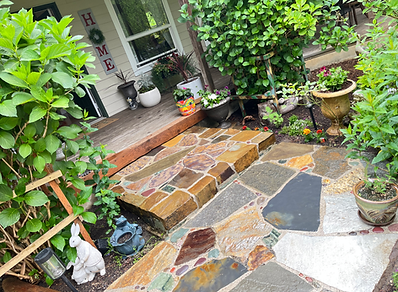 Natural stone steps