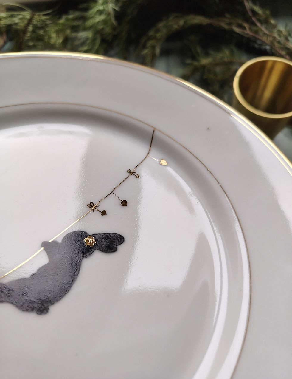 Miniature : assiette plate🐇La fugue de pimprenelle