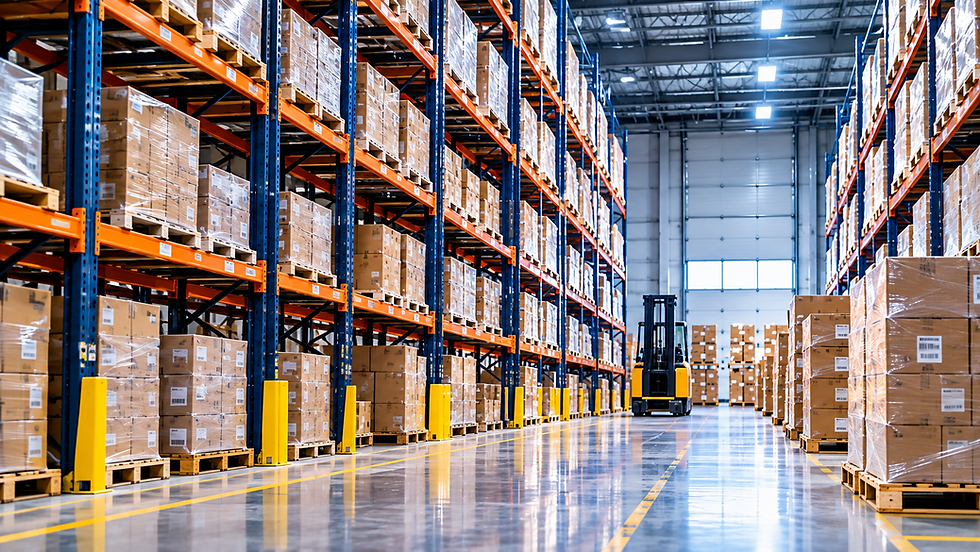 Warehouse inventory for wholesale distribution