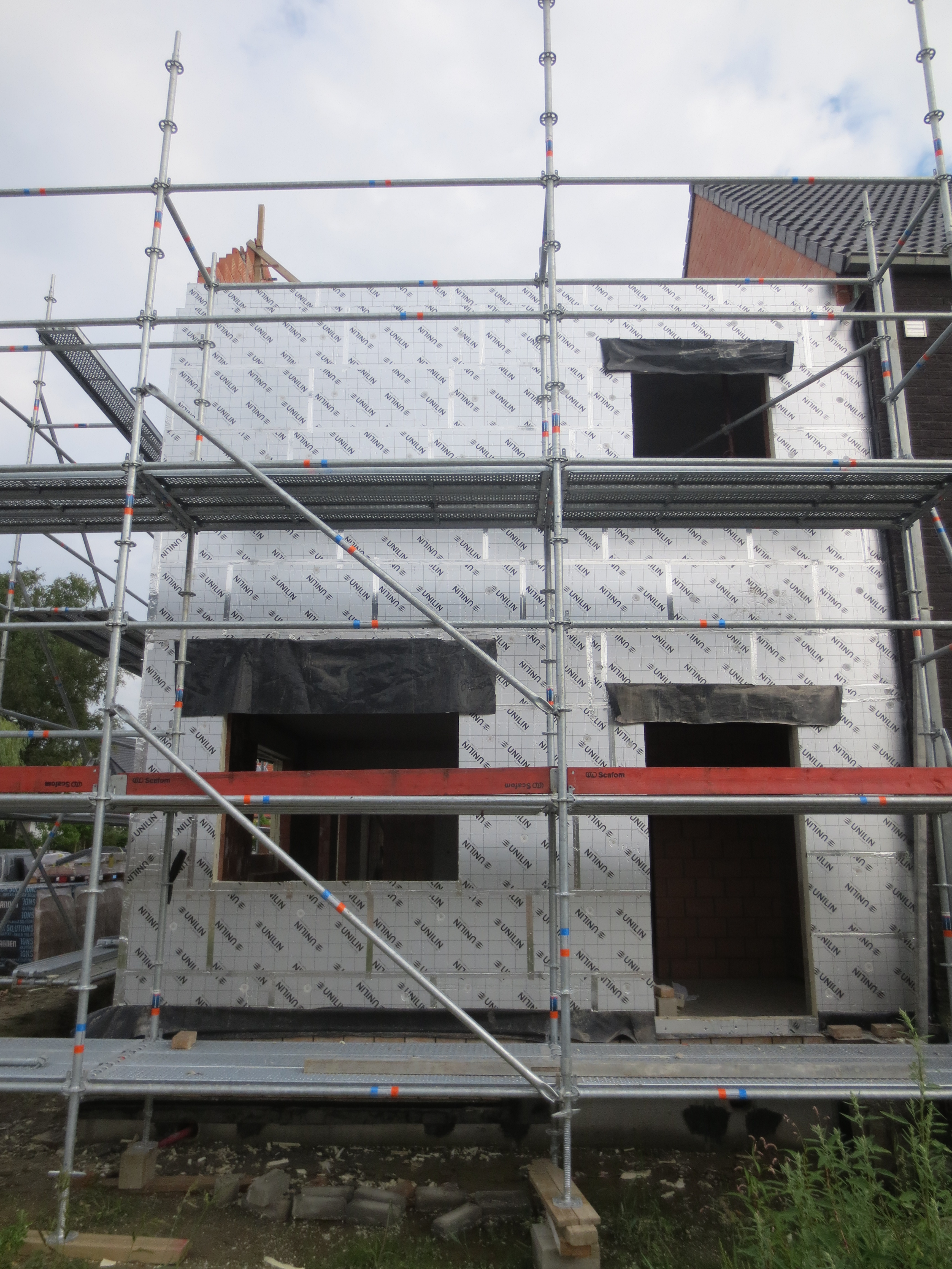 Spouwisolatie geplaatst