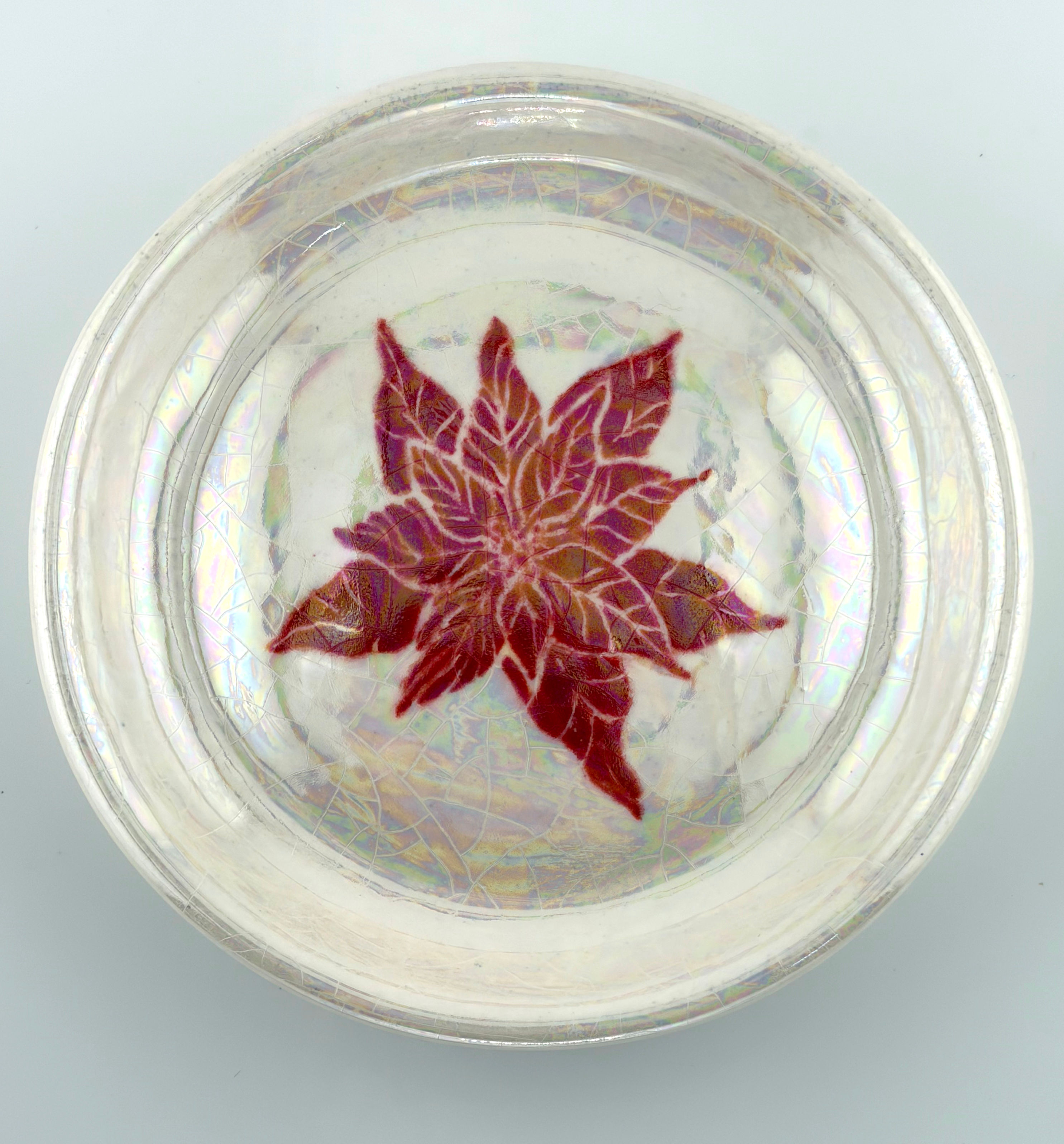 Mother of Pearl Poinsettia Trinket Dish