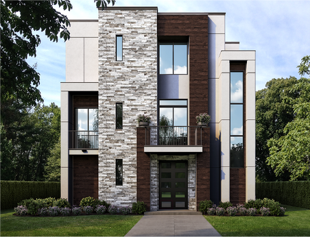 Modern luxury custom home built by Frazier Homes in Walworth Junction, Cincinnati, featuring contemporary architecture, clean lines, and premium craftsmanship.