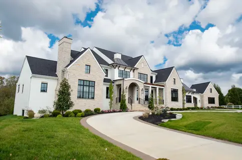 Luxury custom home built by Frazier Homes in Triple Crown, Kentucky, showcasing elegant architecture, timeless craftsmanship, and high-end design in Northern Kentucky’s premier neighborhood.
