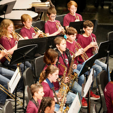 The Collins Intermediate Honor Band perform at the Cavalier music Festival