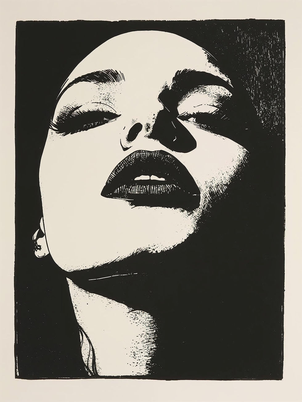 Plakat KOBIETA CZERŃ-BIEL