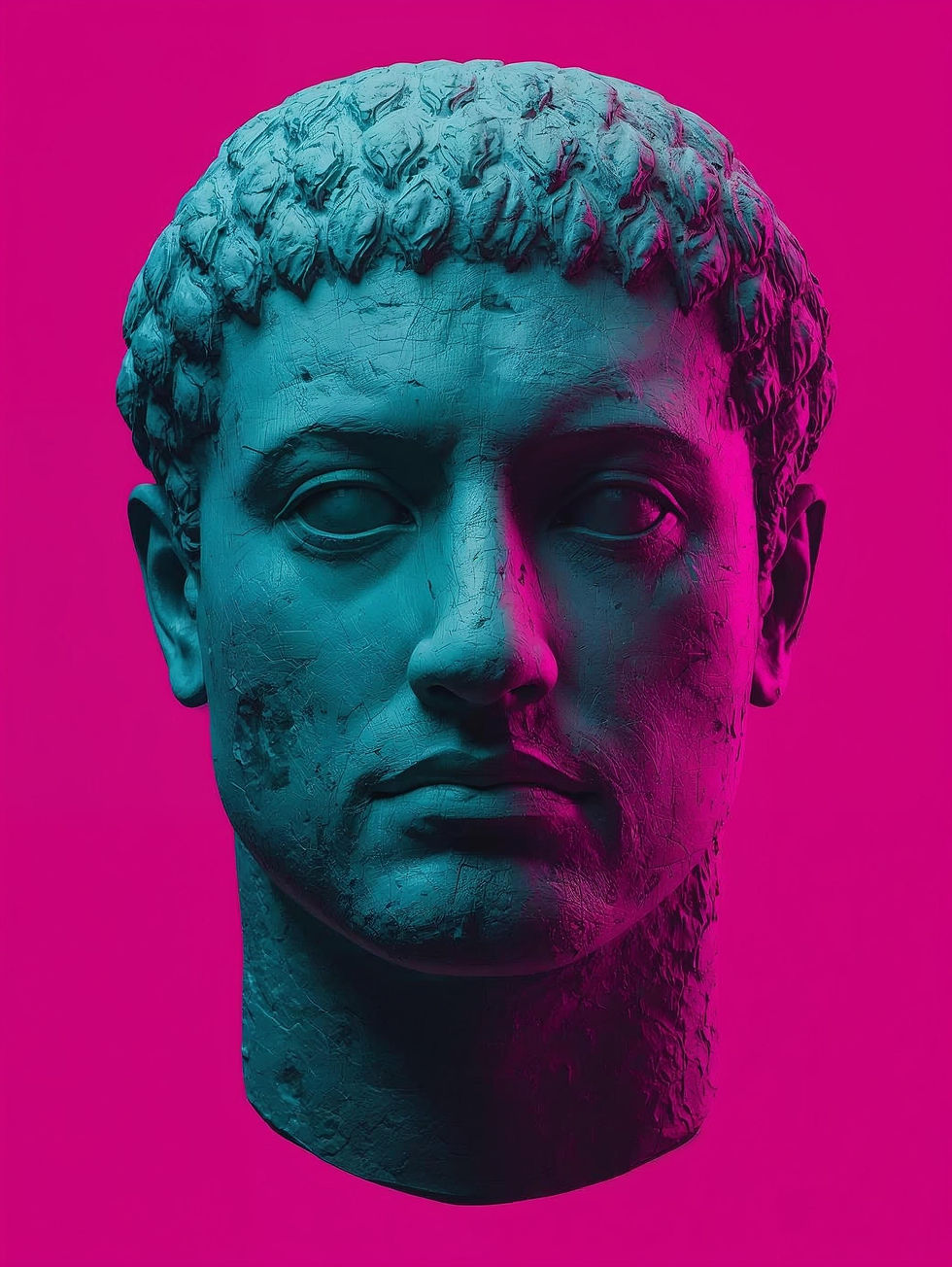 Plakat GŁOWA GRECKA V.4 KOLOR