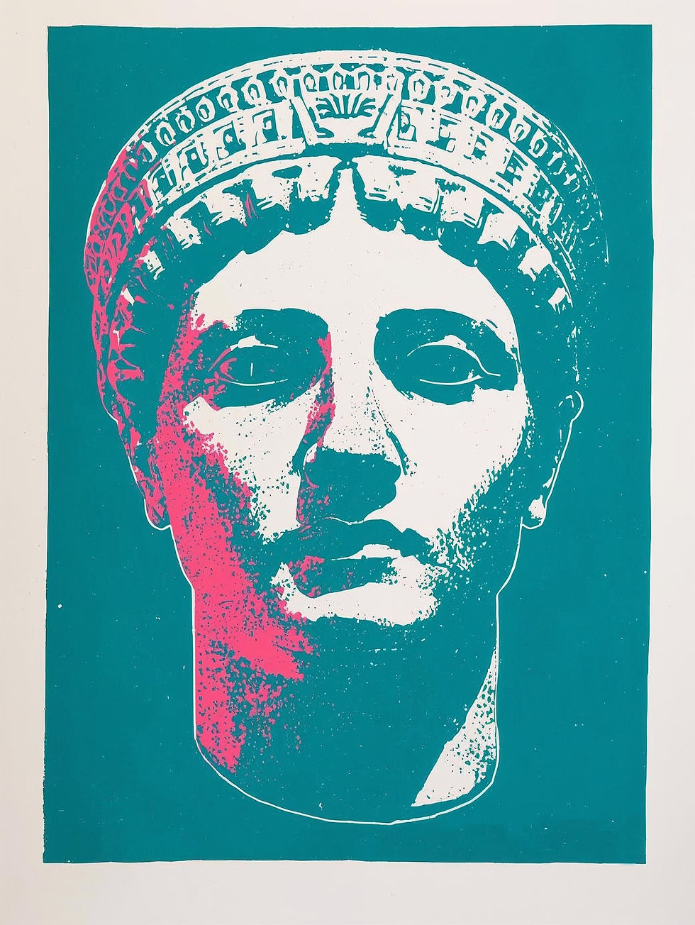 Plakat GŁOWA GRECKA V.2 KOLOR