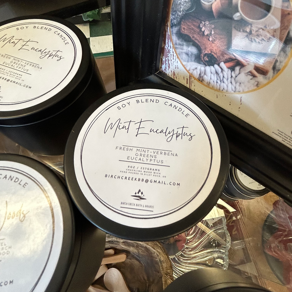 Thumbnail: Hand- Poured Soy Blend Wooden Wick Candle