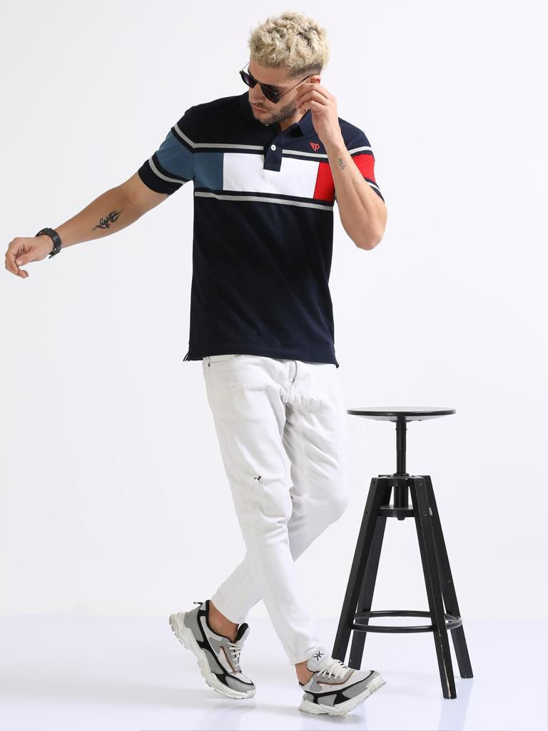 Thumbnail: Polo neck Pattern Tshirts