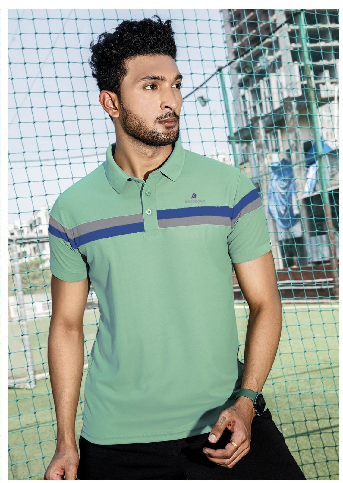 Pattern Polo T shirt