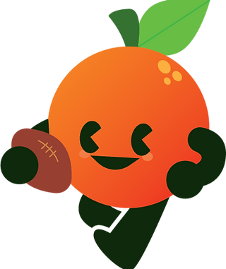 Spoocy character orange mascot