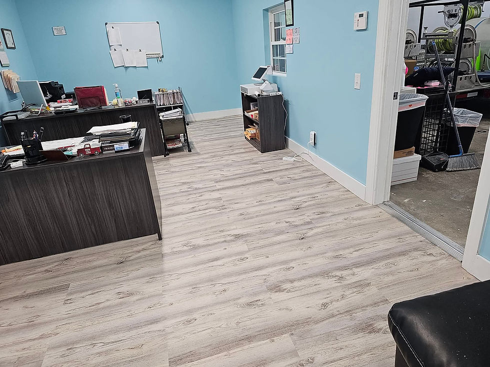 LVP office floor install