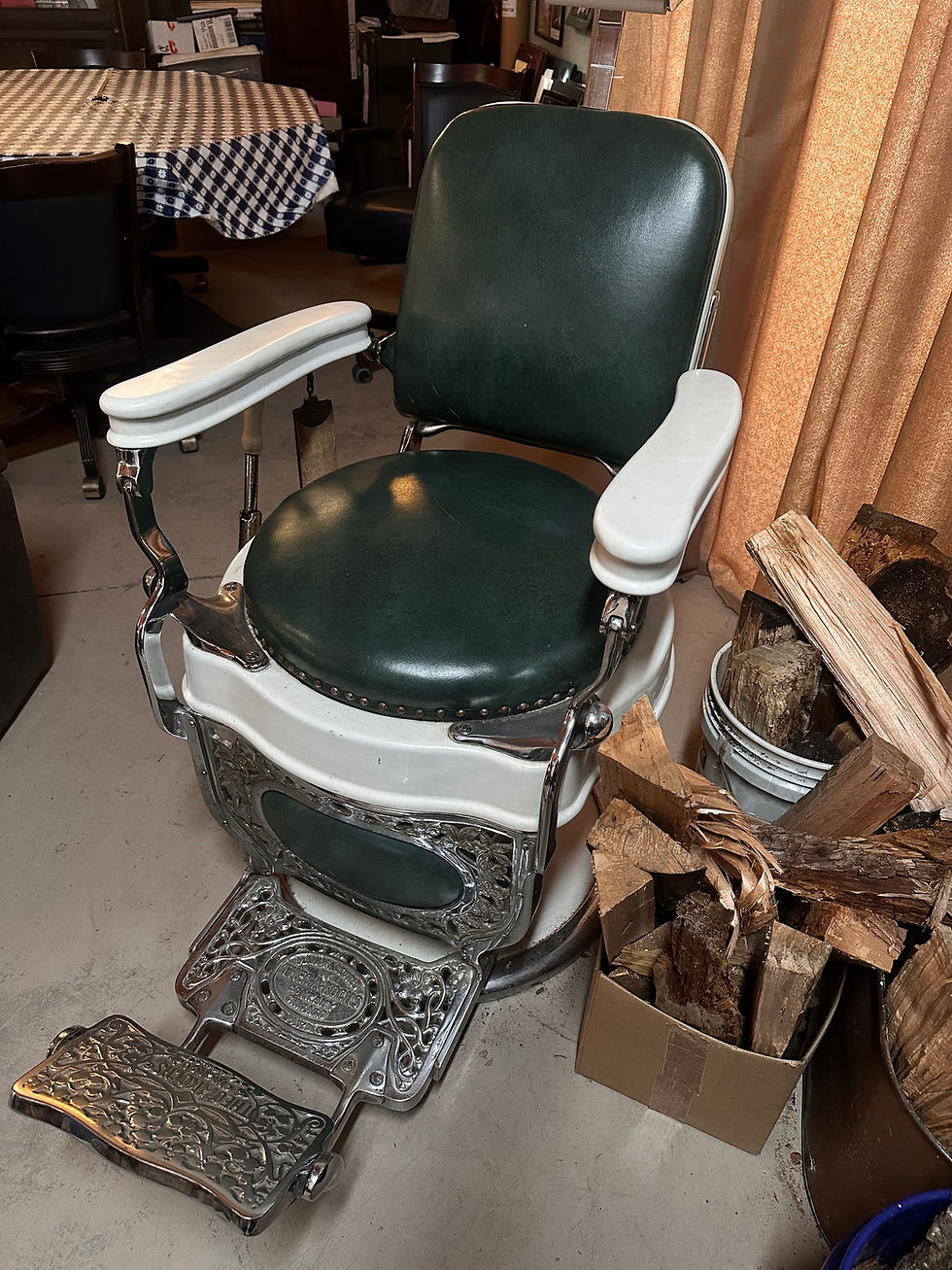 Thumbnail: 1950s Kochs Barber Chair – Original Theo A. Kochs Chicago
