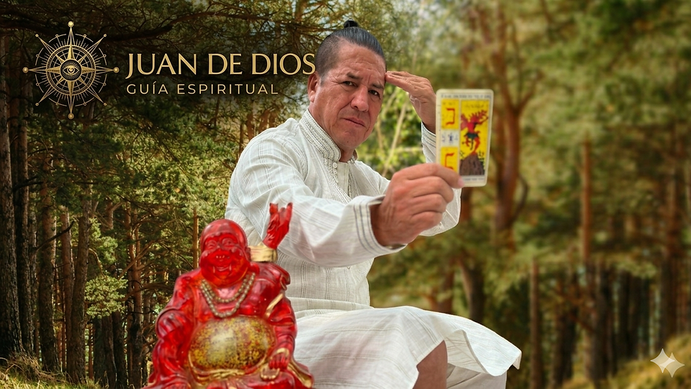 Figura decorativa de Buda rojo en consulta de guía espiritual