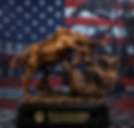Veneroso Wealth Management bull and bear statue