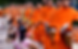 Buddhist monks receiving alms in Laos