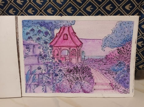 Background Painting of Ghibli "Porco Rosso"